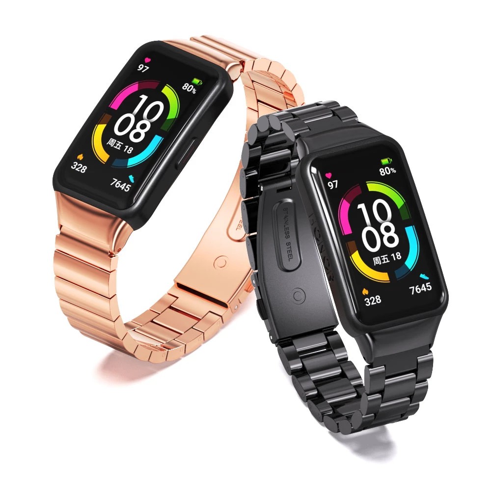Dây Đeo Inox Cho Đồng Hồ Thông Minh Huawei Band 6 7 8 / Honor Band 6