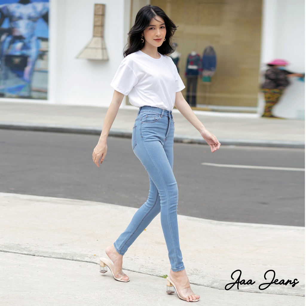 Quần Jean Repreve Skinny Lưng Cao Thân Thiện Môi Trường Aaa Jeans