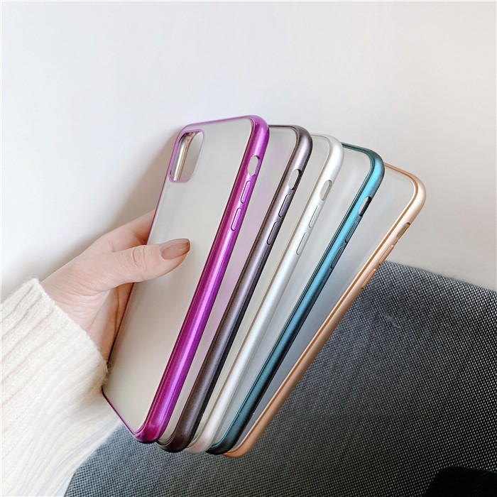 Ốp lưng iphone Trong mờ viền ánh kim 5/5s/6/6plus/6s/6s plus/6/7/7plus/8/8plus/x/xs/xs max/11/11 pro/11 promax/samsung | BigBuy360 - bigbuy360.vn