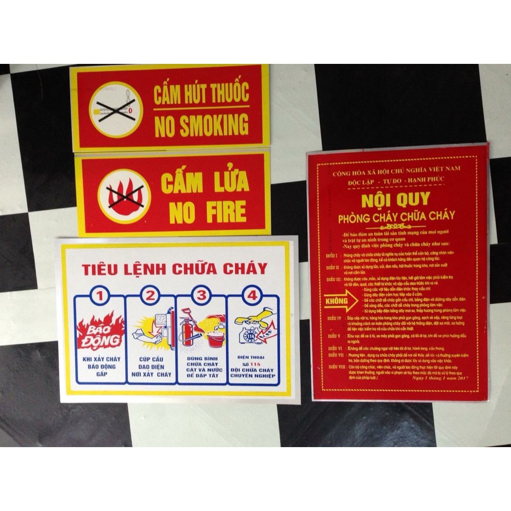 Bộ nội quy tiêu lệnh phòng cháy chữa cháy hàng đẹp