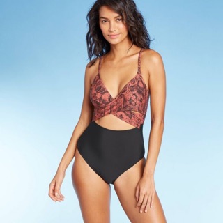 Bộ bơi, áo bơi 1 mảnh Monokini Wrap front, animal print, hàng xuất xịn