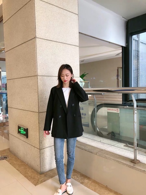 (Sẵn)(SALE 1 Ngày)Áo Blazer đen trơn hàng đẹp ( kèm ảnh thật | BigBuy360 - bigbuy360.vn