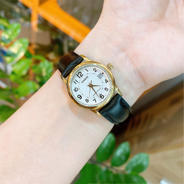 Đồng hồ nữ dây da chính hãng Casio Anh Khuê LTP-V002