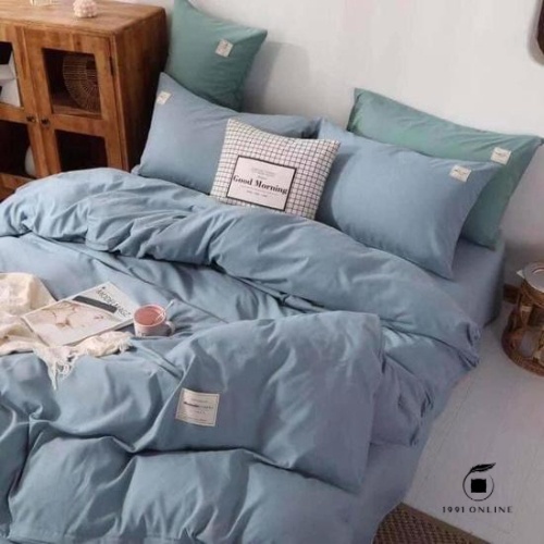 Bộ sưu tập Chăn Ga Gối 3 [CÓ CHĂN LÓT BÔNG THÔNG MINH] Cotton Basic đơn giản 🍃 | BigBuy360 - bigbuy360.vn