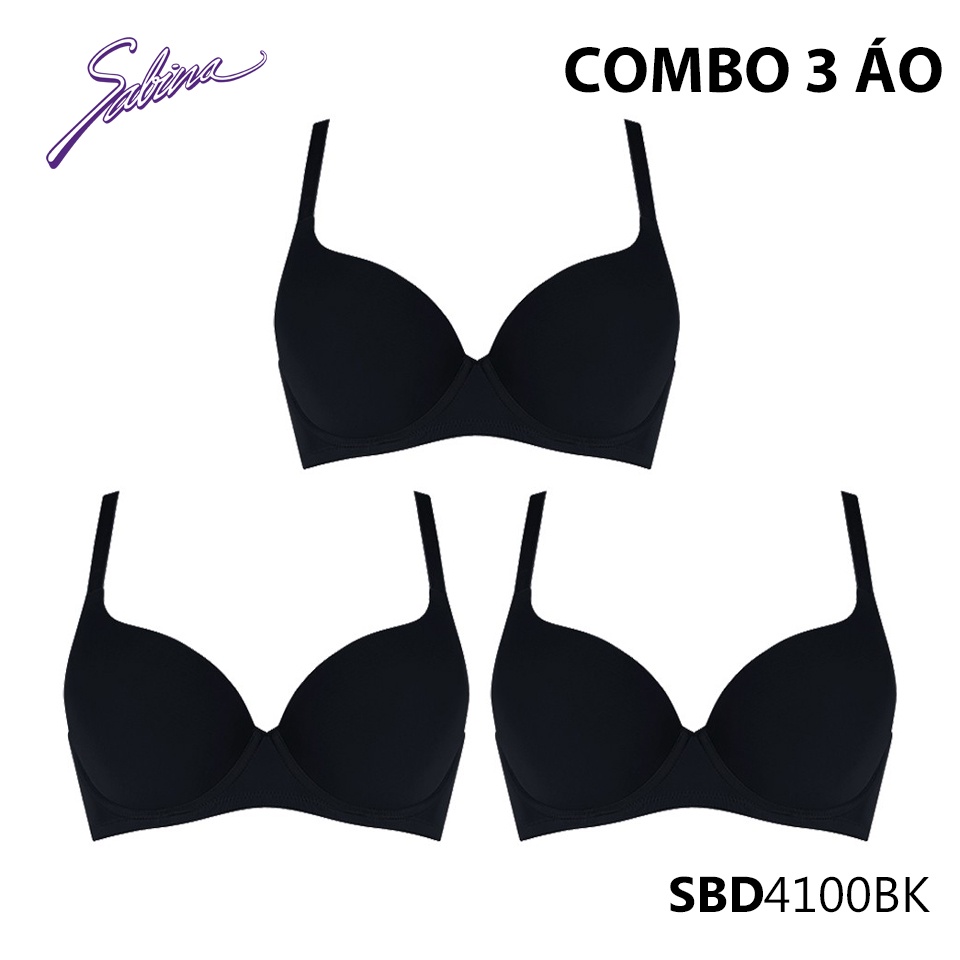 Combo 3 Áo Lót Mút Mỏng Bản Dây Áo Lớn Phù Hợp Người Ngực To Màu Trơn Perfect Bra by Sabina SBD4100