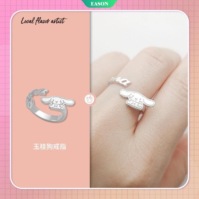 Dễ Thương Nhẫn Đeo Tay Kim Loại Hình Cinnamoroll Thời Trang Cho Nữ