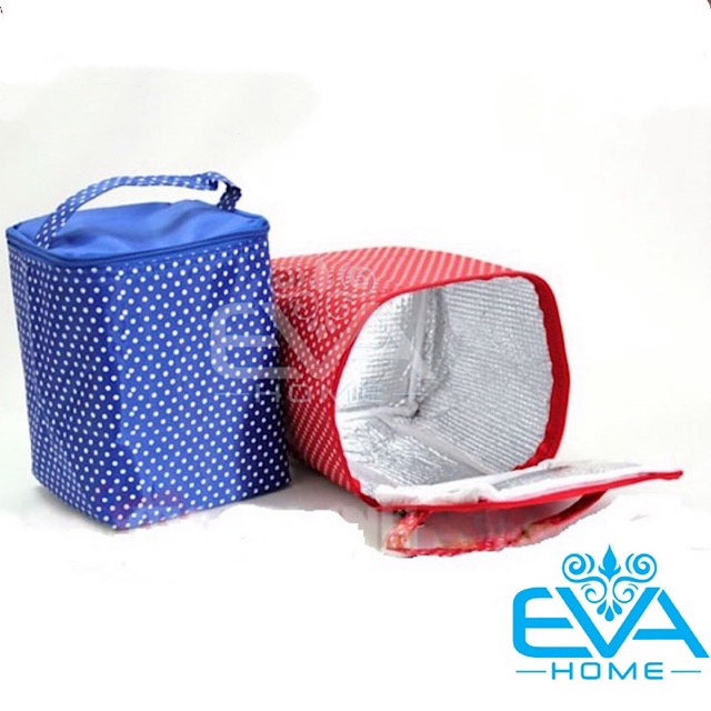 TÚI GIỮ NHIỆT VĂN PHÒNG CHẤM BI 2 LỚP