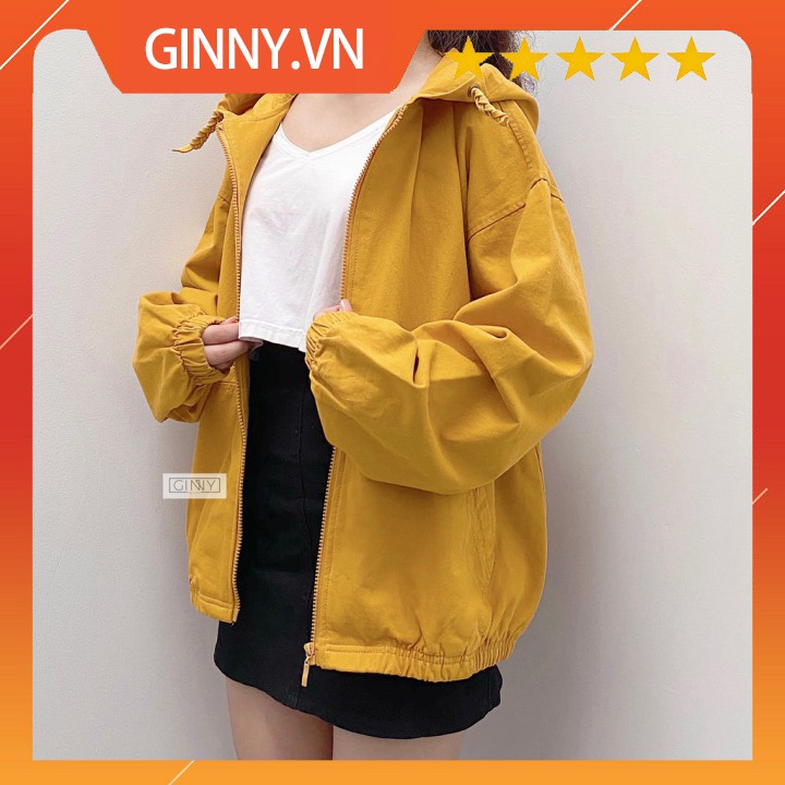 Áo Khoác Kaki Nón Basic GINNY | Áo Khoác Nữ Kaki Có Nón  | Áo Khoác Kaki Nữ Đẹp Có Mũ | Đơn Giản | Nhiều Màu | BigBuy360 - bigbuy360.vn