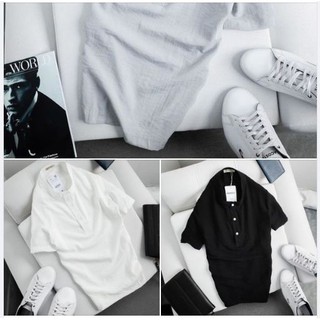 Áo đũi nam sơ mi cổ tàu ngắn tay Mango cao cấp vải đũi line mát lịm