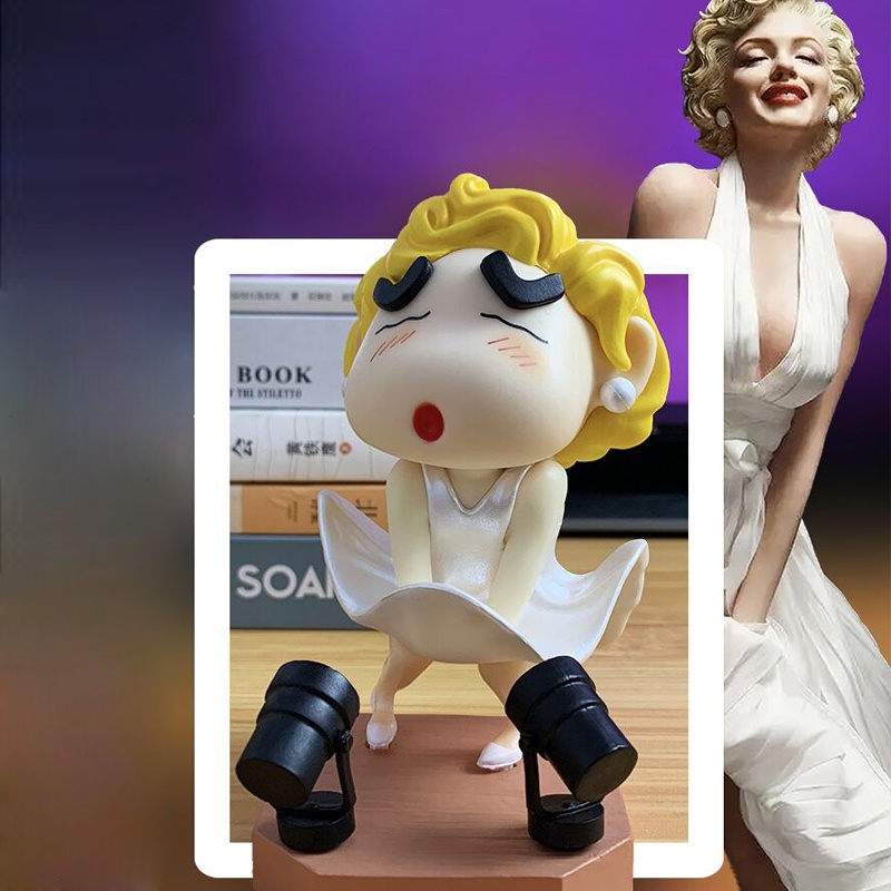 Nohara Mô Hình shin-chan Búp Bê shin-chan marilyn monroe psyduck Cỡ Nhỏ Sáng Tạo