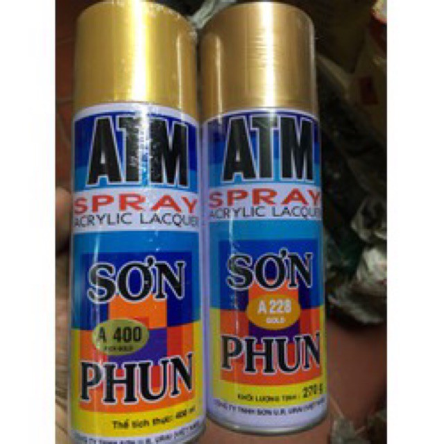 Sơn xịt ATM SPRAY 400ml các màu cơ bản-Dụng cụ vẽ Tâm Tâm