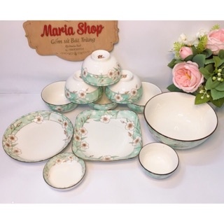 Bộ bát đĩa sứ Bát Tràng❌BAO BỂ VỠ❌