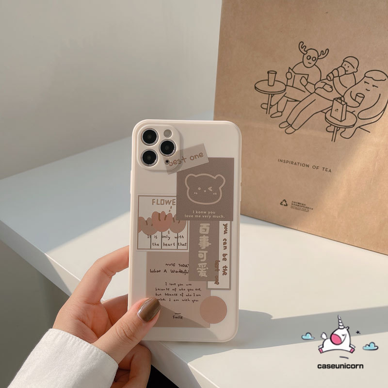 Ốp Điện Thoại TPU Mềm In Hình Gấu Đáng Yêu Cho iPhone 12 11 Pro Max Xs Max Xr 8 7 6s 6 Plus Se | BigBuy360 - bigbuy360.vn