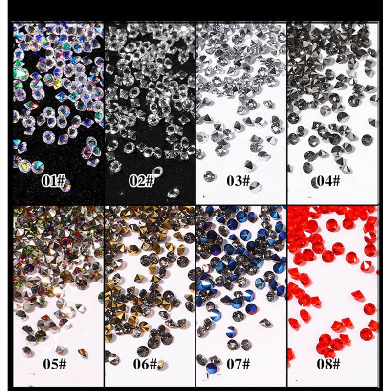 1 Lọ Hạt Nhựa Nhỏ Đính Móng Tay 3D Lấp Lánh