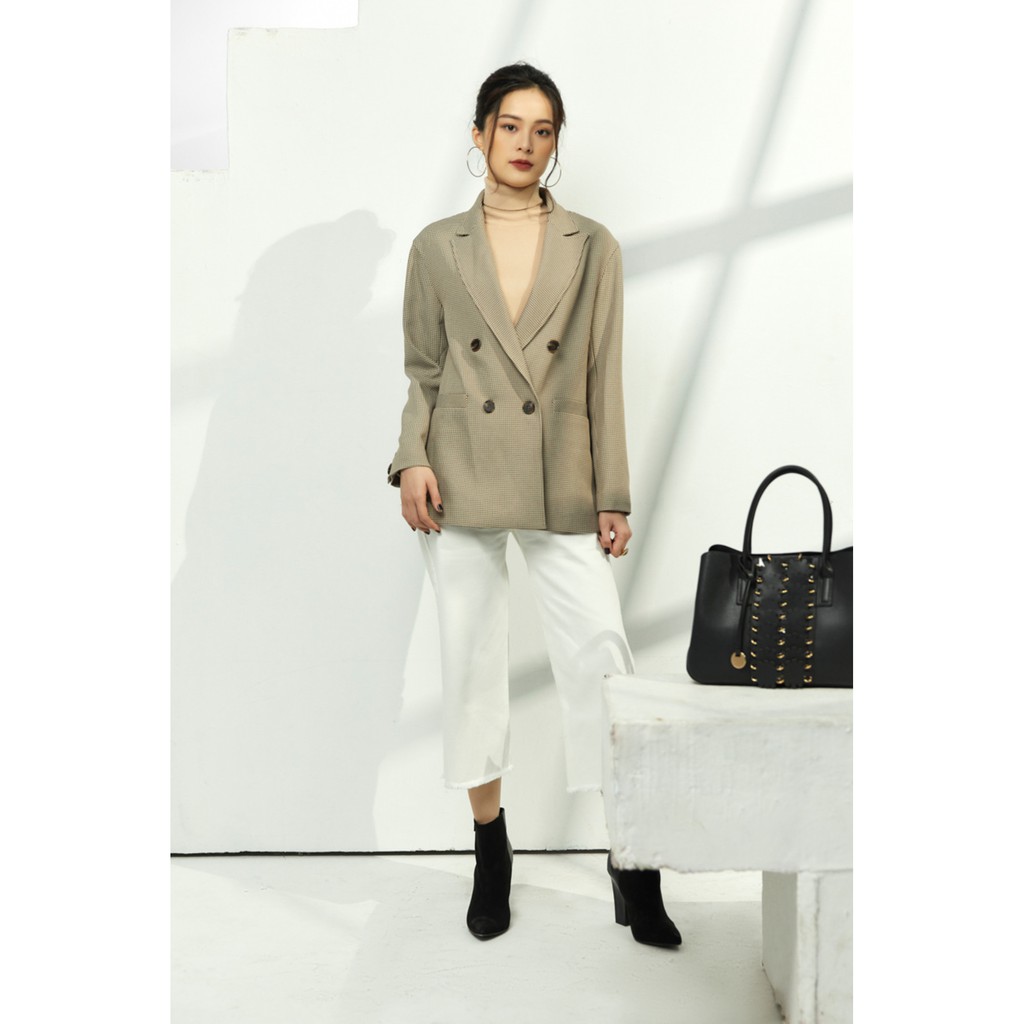Áo Blazer kẻ caro nữ IVY moda MS 67B8462 | BigBuy360 - bigbuy360.vn