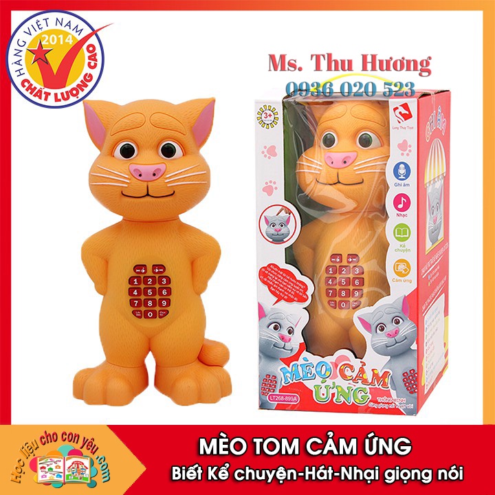 Đồ Chơi Mèo Thông Minh Đa Chức Năng Nhại Tiếng Người Cho Bé Có Nhạc Biết Kể Chuyện Chọn Phím Bấm