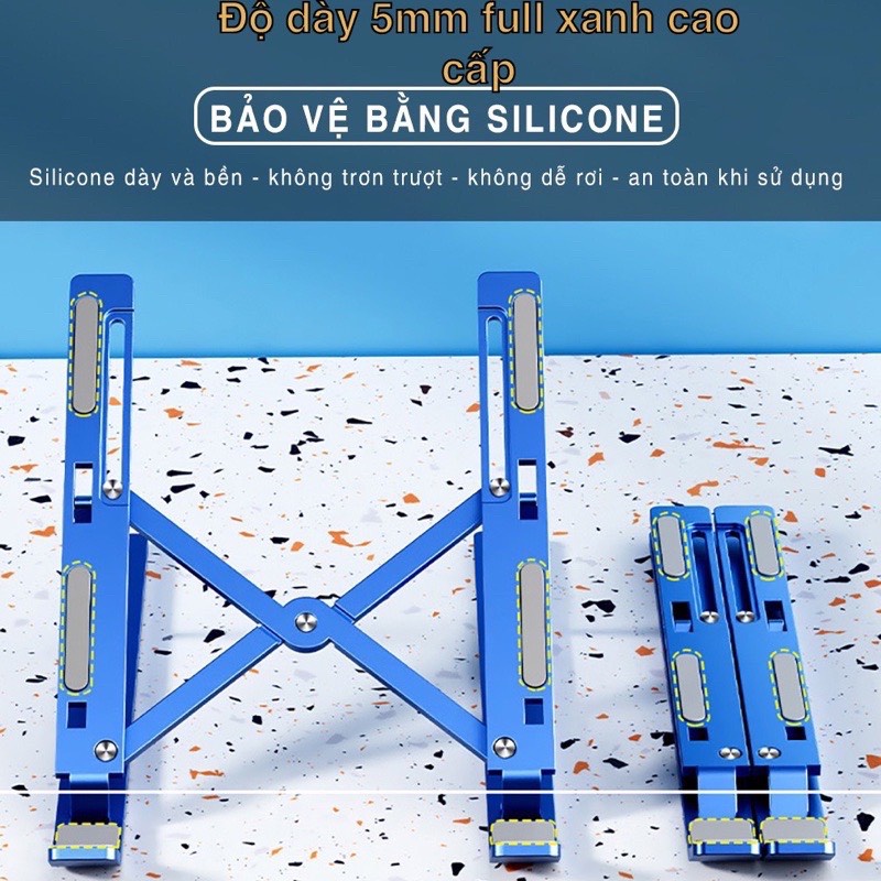 Giá Đỡ LAPTOP Đế Tản Nhiệt Gấp Gọn Thông Minh  Chịu Lực Tốt Điều Chỉnh Được Độ Cao Kèm Túi Đựng