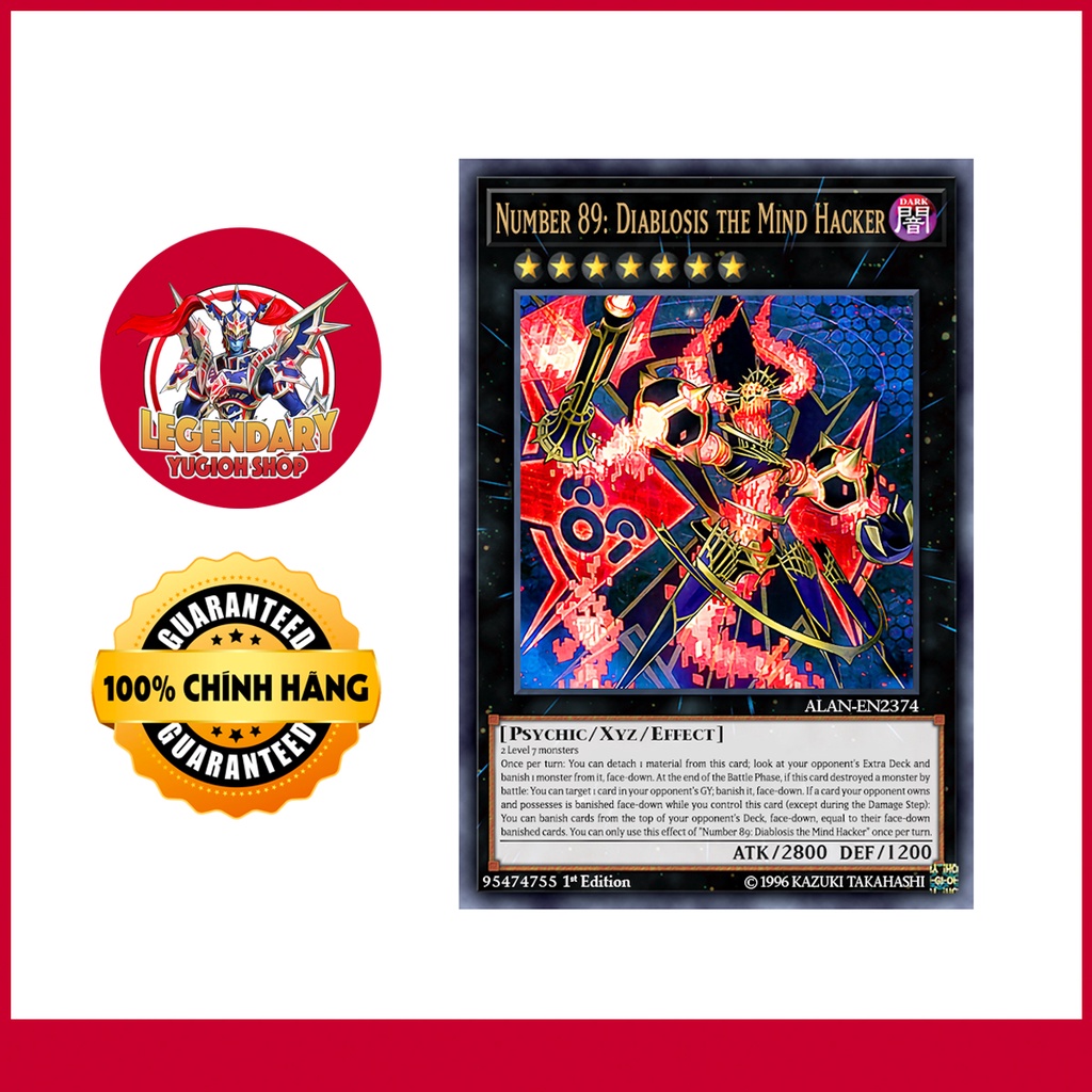 [Thẻ Bài Yugioh Chính Hãng] Number 89: Diablosis the Mind Hacker