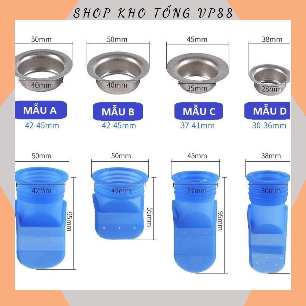 Phụ kiện Silicone lắp thoát sàn chống mùi hôi ngăn vi khuẩn trào ngược lên, ngăn mùi hôi nhà vệ sinh 88146