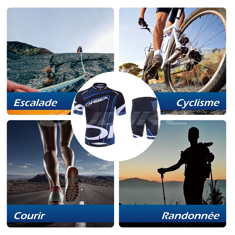 Áo jersey Đi Xe Đạp Tay Ngắn Có Đệm silicone Màu Trơn Dễ Phối Đồ Cho Nam