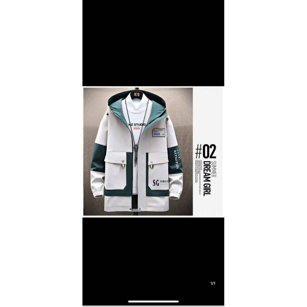 ÁO KHOÁC KAKI NAM NỮ TÚI HỘP CÓ MŨ CỰC ĐẸP THỜI TRANG HÀN