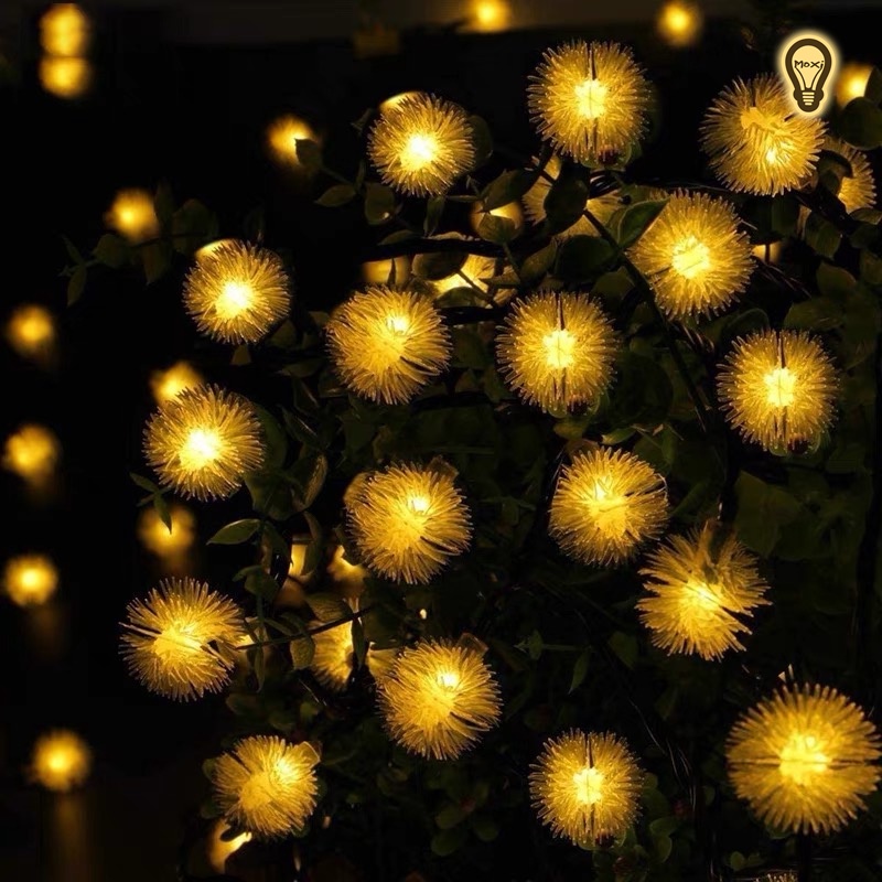 Đèn LED hoa tuyết năng lượng mặt trời làm đèn decor, trang trí sân vườn ,ban công,ngoài trời không thấm nước.