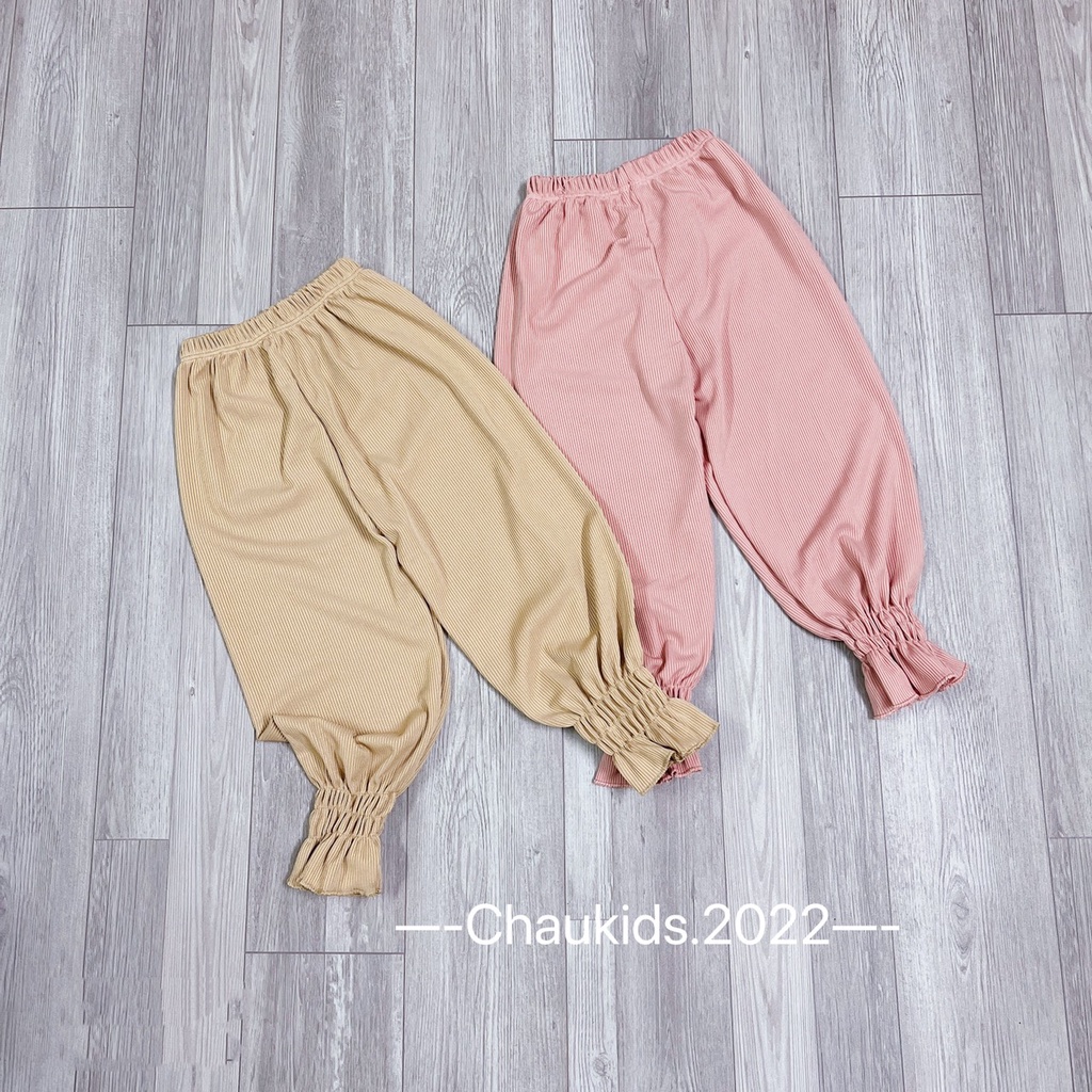 [SALE] Quần Bom Bé Gái Vải Thô Mềm Bo Gấu Cực Xinh, Quần Dài Cho Bé Mặc Đi Chơi, Đi Học CKTD04
