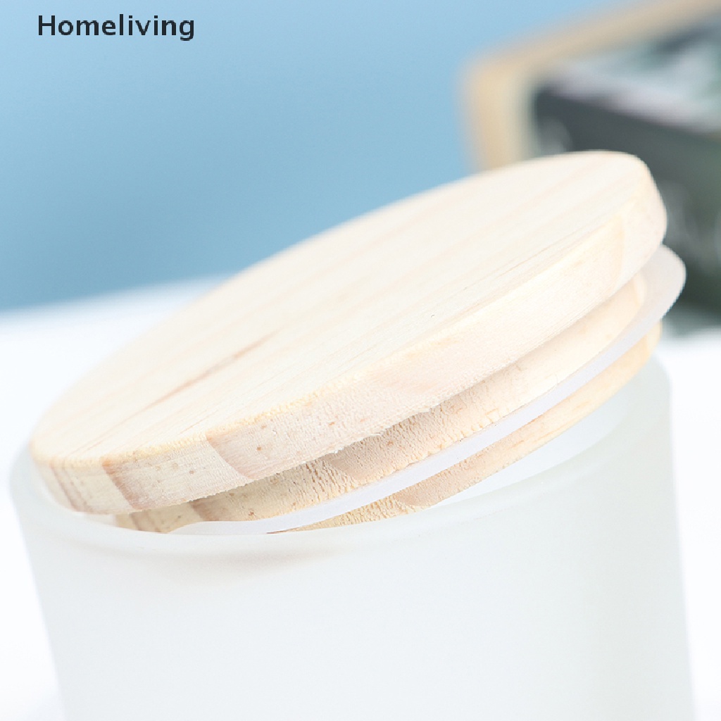 Cốc Thủy Tinh Đựng Nến Thân Thiện Với Môi Trường Có Nắp Gỗ