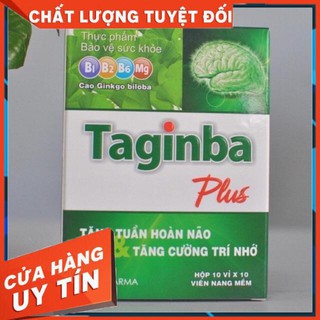 Viên bổ não Taginba Plus hộp 100 viên