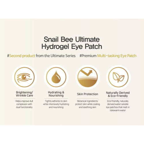 BENTON (Hàng Mới Về) Hộp 60 Miếng Mặt Nạ Mắt Tinh Chất Ốc Sên 1.1g / [BENTON] Snail Bee Ultimate Hydrogel Eye Patch 1.1g*60pcs