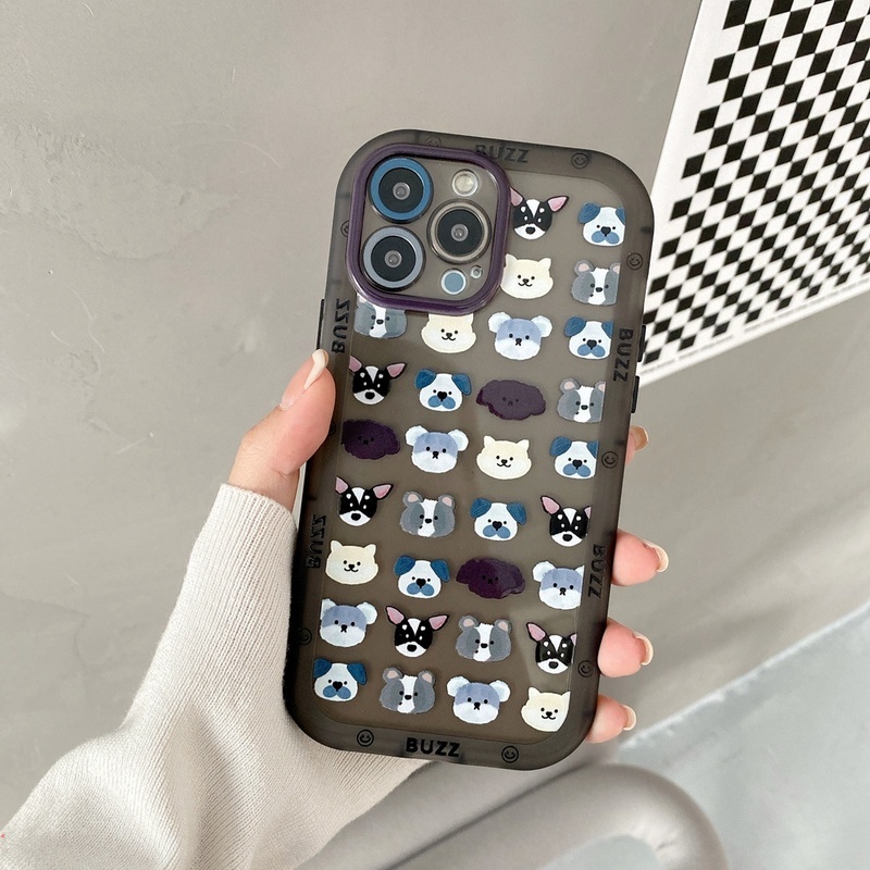 Ốp Điện Thoại Silicone Trong Suốt Chống Sốc In Hình Chú Chó Hoạt Hình Cho iPhone 13 11 12 Pro Max X Xs Max XR 7 8 Plus