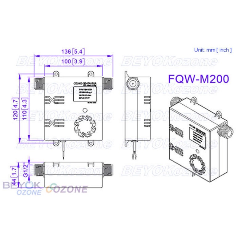 MODUL TÍCH HỢP TẠO NƯỚC OZONE FQW-M200