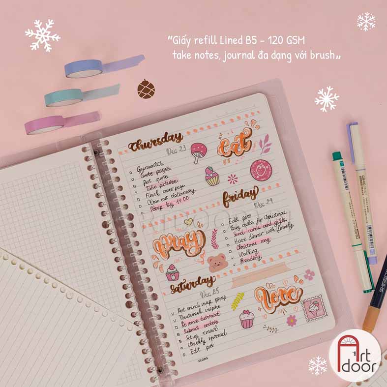 [ARTDOOR] Sổ còng và Ruột giấy CARO, DOT làm planner