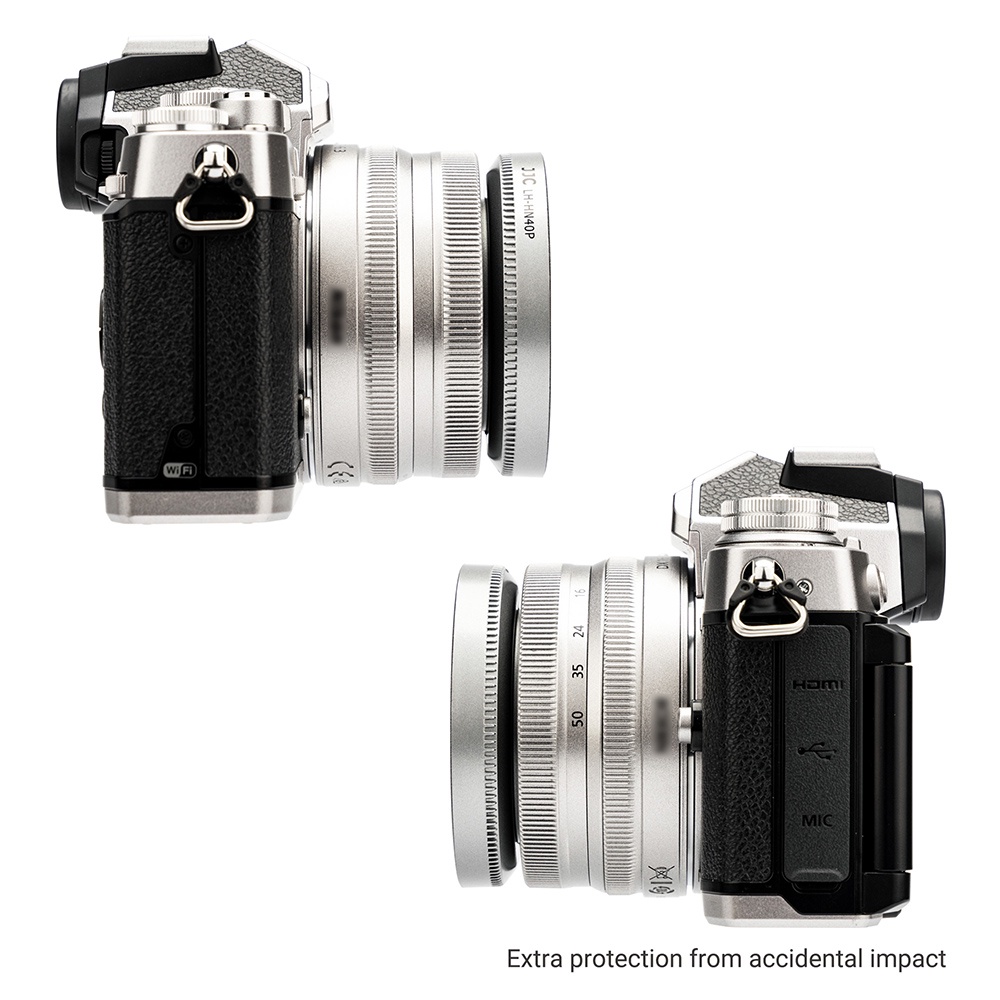 JJC HN-40 Loa Che Nắng Kim Loại Cho Nikon Nikkor Z DX 16-50mm F3.5-6.3 VR, Bộ Ống Kính Của Máy Ảnh Nikon Zfc Z50, Thay Thế Loa Che Nắng Nikon HN-40