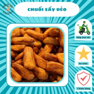 Chuối sấy dẻo nguyên quả ngọt tự nhiên 250gram, 500gram, tiệm ăn vặt chihoo