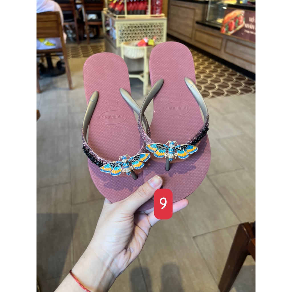 Dép xỏ ngón Havaianas kèm charm đủ màu đủ size 35-40