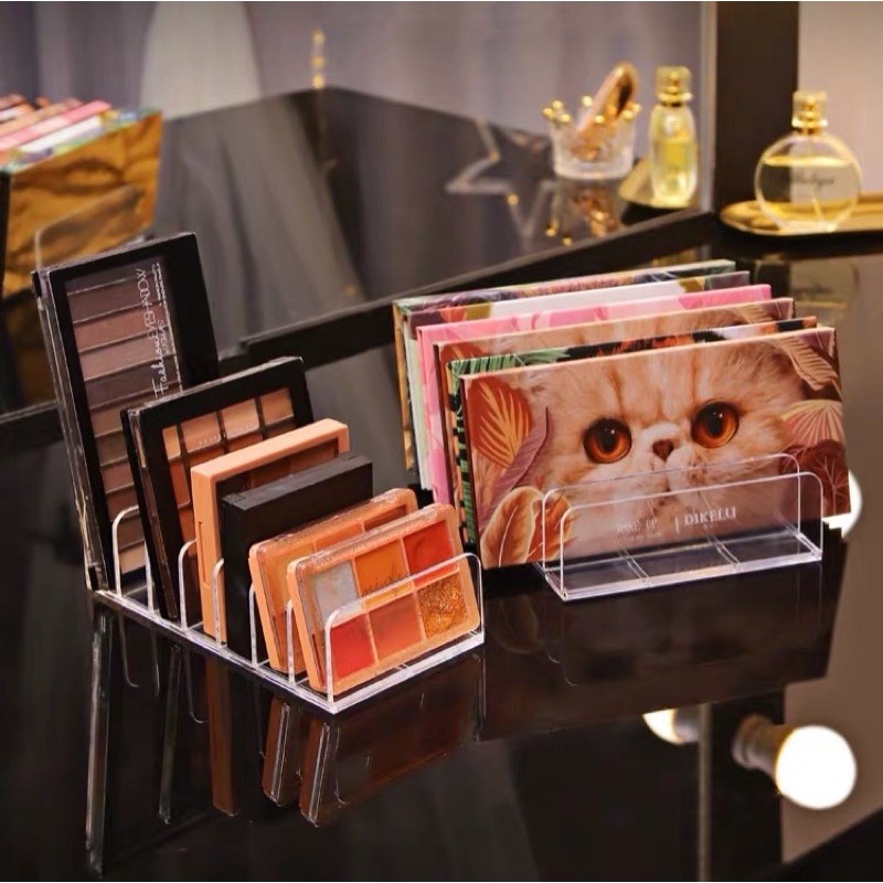 Hộp Đựng Phấn Mắt Bằng Acrylic Trong Suốt Chia Ngăn Tiện Dụng