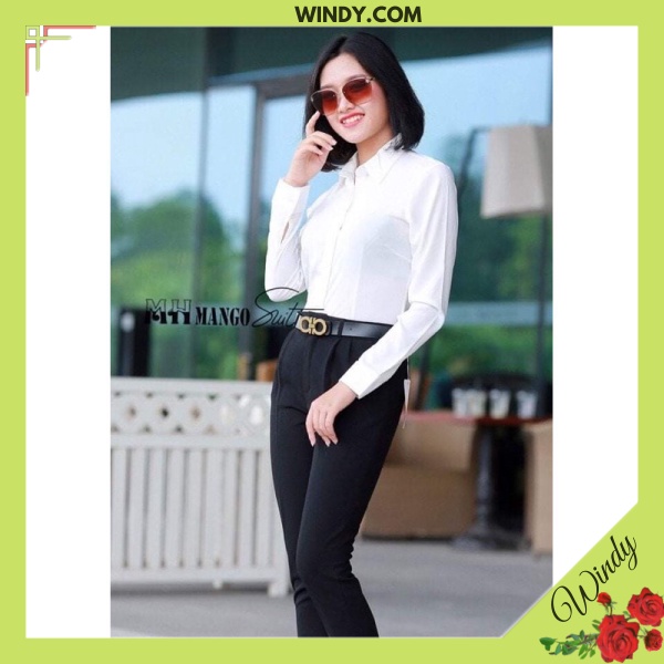 [ Thanh lý] quần âu mango chất đẹp dáng xuông/quần vải xếp ly
