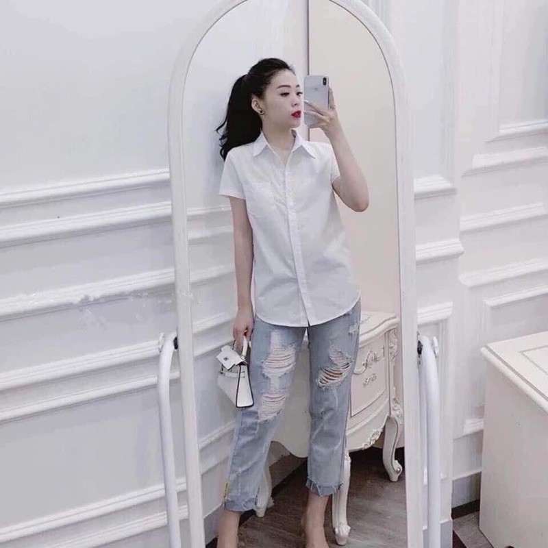 Áo Sơ Mi G.U cộc tay