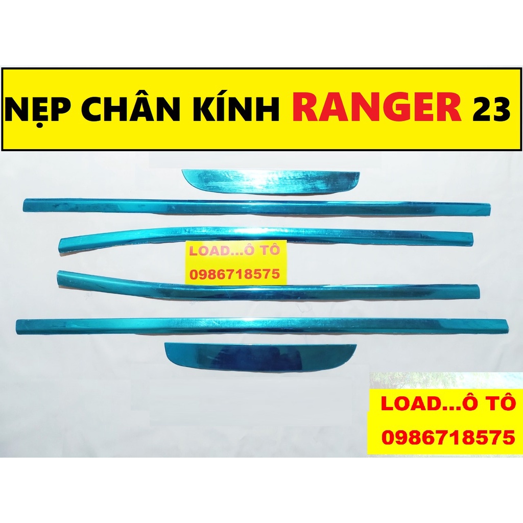 Nẹp Viền Chân Kính Xe Ford Ranger 2023 Mẫu Inox 304 Sáng Bóng Cao Cấp