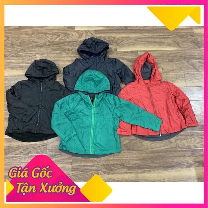 AKB002 - Áo khoác gió trẻ em lót nỉ hàng dư xịn hãng Siiii VNXK (12-26kg)