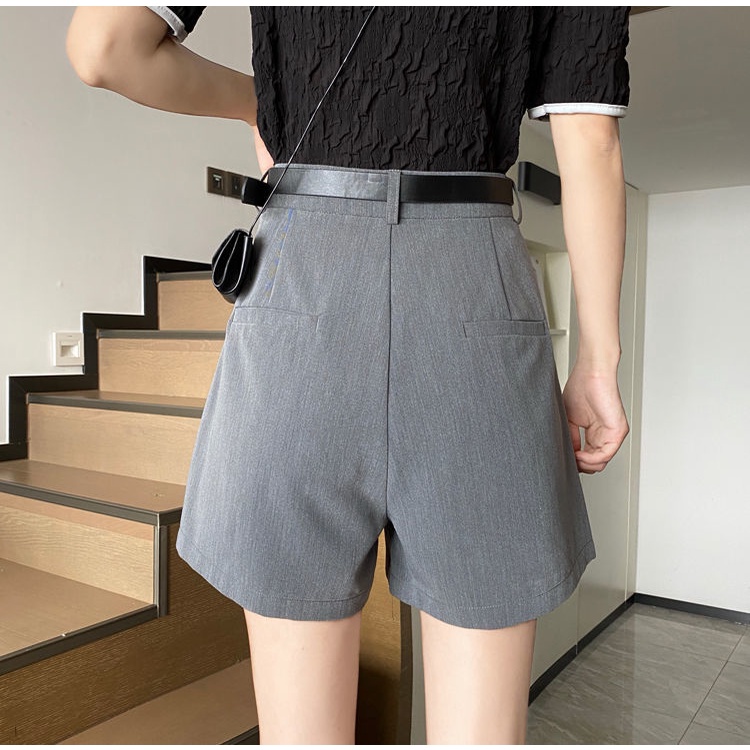 Quần Đùi Lưng Cao Thời Trang Hàn Quốc 185257 Quần Short Ống Rộng Thời Trang Mùa Hè Năng Động