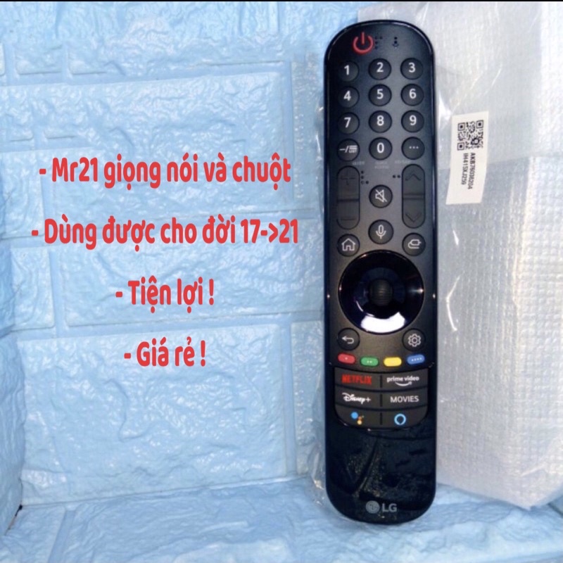 Remote điều khiển tivi LG chính hãng có giọng nói, có chuột bay MR21GA. Bảo hành 24 tháng 1 đổi 1.