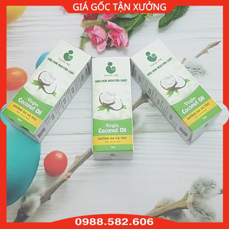 Dầu Dừa Nguyên Chất Ép Lạnh Đẹp Da, Dưỡng Ẩm, Phục Hồi Vết Rạn (Chai 100ml) - BTT00296