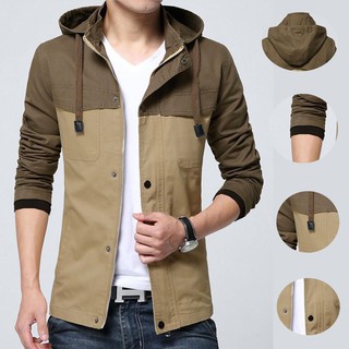 Áo Khoác Kaki Nam Gaprofashion Phối Nón Thời Trang Cao Cấp gabo AKKN01 (da bò, đỏ, đen) cao cấp