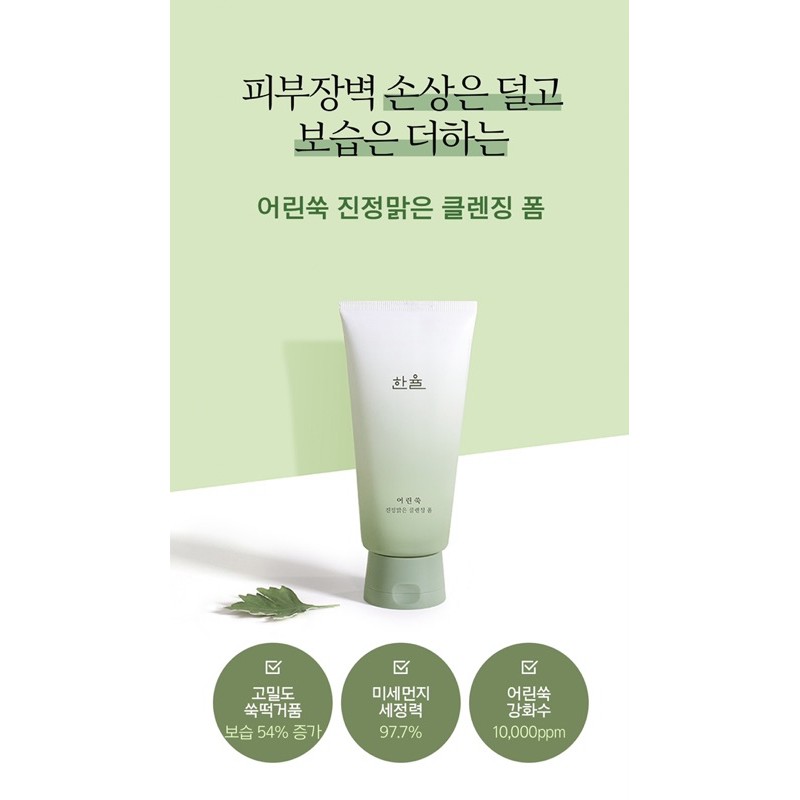 [CHÍNH HÃNG][SẴN] Sữa Rửa Mặt Ngải Cứu Hanyul Pure Artemisia Calming Foam Cleanser