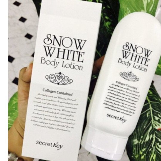 Kem dưỡng trắng da body snow white milky pack secret key [Hàn Quốc]  hàng chính hãng 200ml duy trì độ ẩm cho da