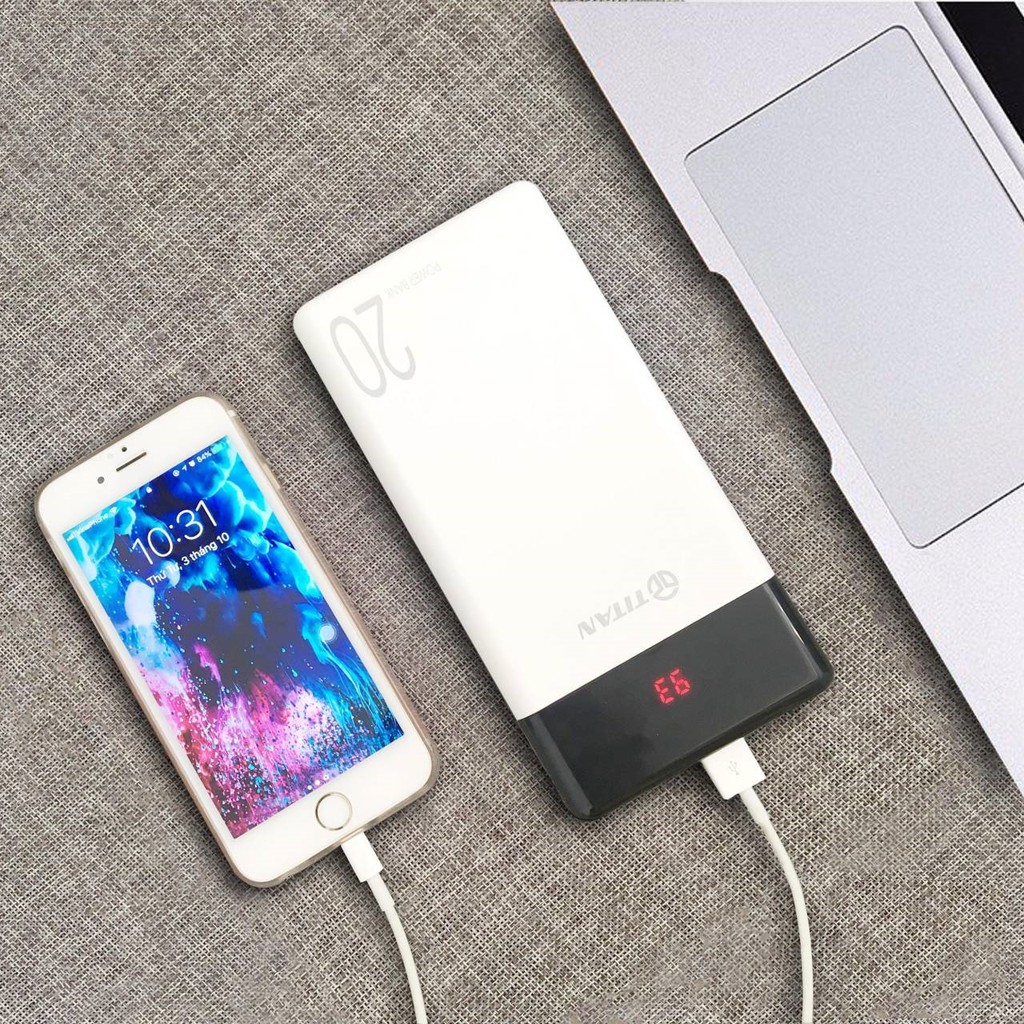 Pin sạc dự phòng 20.000mAh TITAN P95 - Hàng Chính Hãng