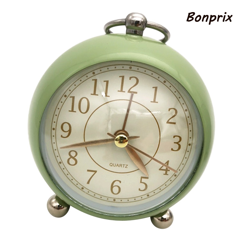 Đồng Hồ Báo Thức Để Bàn Cạnh Giường Không Gây Tiếng Ồn Màu Be Nhạt