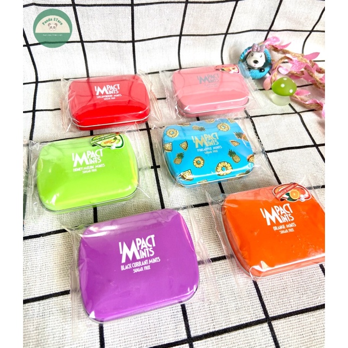 Kẹo ngậm bạc hà Impact Mints hộp 14gr (Sugarfree) - 6 vị